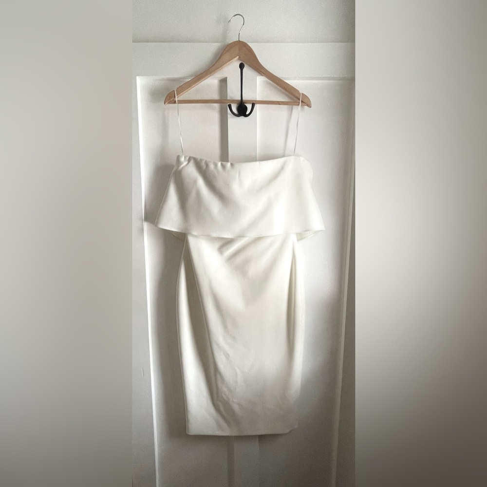 White Driggs Strapless Dress by LIKELY - Picture 3 of 5